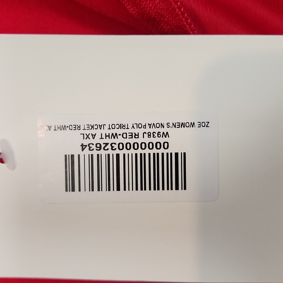 Red and White warm up jacket. - Picture 3 of 6